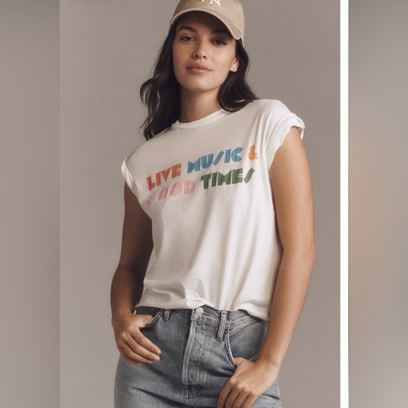 athropologie Tops - Anthropologie Original Retro Brand Live Music and Good Times Graphic Tee S